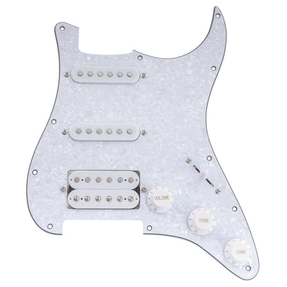 Musiclily Basic Pre-wired Loaded Standard ST-HSS Pickguard with Alnico 5 Magnet Pickups Set for Strat Style Electric Guitar