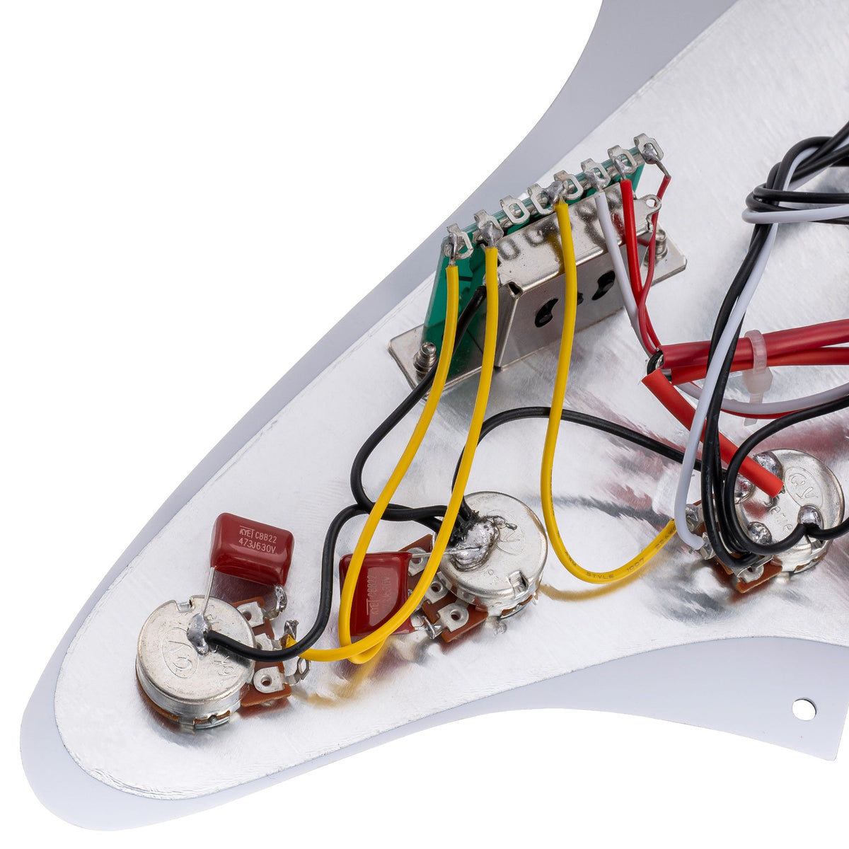 Musiclily Basic Pre-wired Loaded Standard ST-HSS Pickguard with Alnico 5 Magnet Pickups Set for Strat Style Electric Guitar