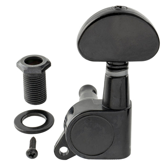 Musiclily Pro R15J-04 Single 15:1 Ratio Full Sealed Machine Head Treble Side Tuner Tuning Peg Key with Half Moon Button for Acoustic Electric Guitar