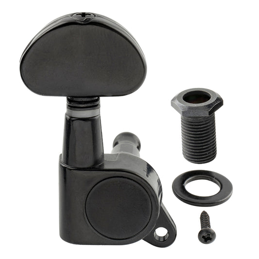 Musiclily Pro R15J-04 Single 15:1 Ratio Full Sealed Machine Head Bass Side Tuner Tuning Peg Key with Half Moon Button for Acoustic Electric Guitar