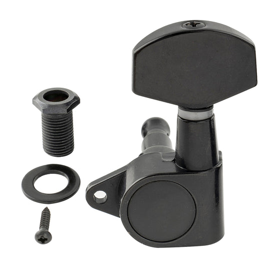 Musiclily Pro R15J-08 Single 15:1 Ratio Full Sealed Machine Head Treble Side Tuner Tuning Peg Key with Big Hex Button Right Angle Screw for Acoustic Electric Guitar