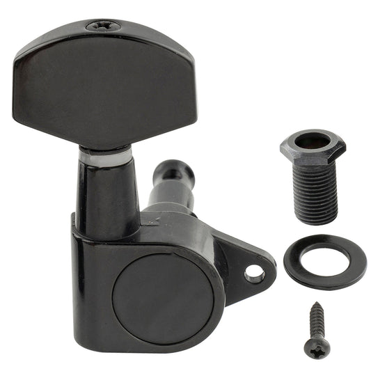 Musiclily Pro R15J-08 Single 15:1 Ratio Full Sealed Machine Head Bass Side Tuner Tuning Peg Key with Big Hex Button Right Angle Screw for Acoustic Electric Guitar