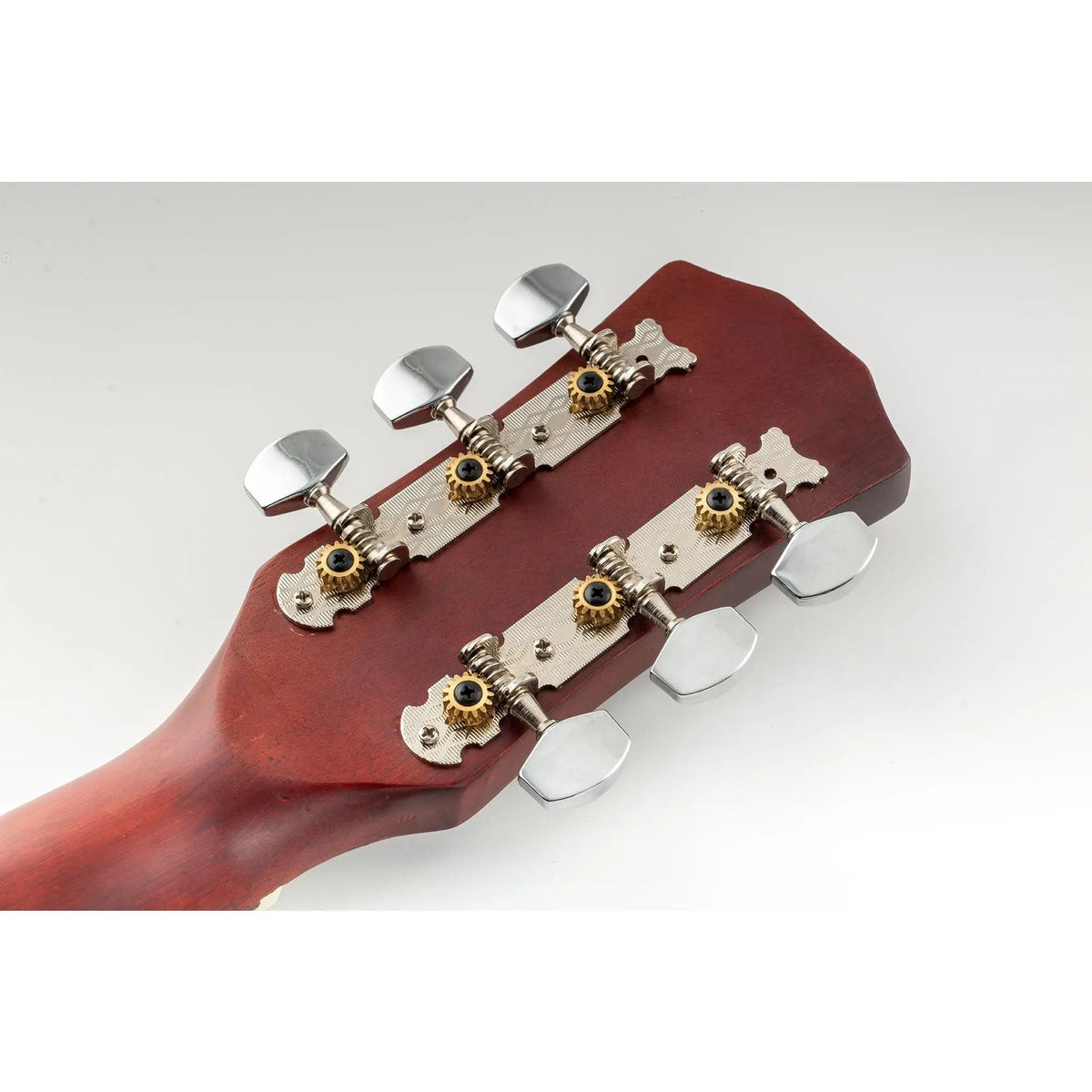 Musiclily Pro 3 on a Plate Acoustic Guitar Tuners Machine Heads Tuning Keys Pegs Set, Nickel with Chrome Button