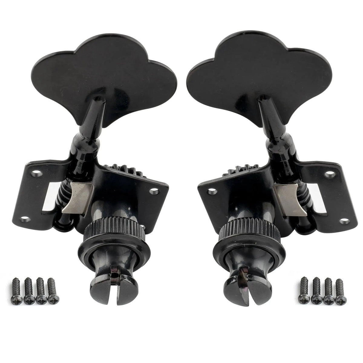 Musiclily Pro 2R2L 19:1 Ratio Open Gear Electric Bass Machine Heads Tuners Tuning Keys Pegs for Ibanez Style