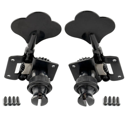 Musiclily Pro 2R2L 19:1 Ratio Open Gear Electric Bass Machine Heads Tuners Tuning Keys Pegs for Ibanez Style