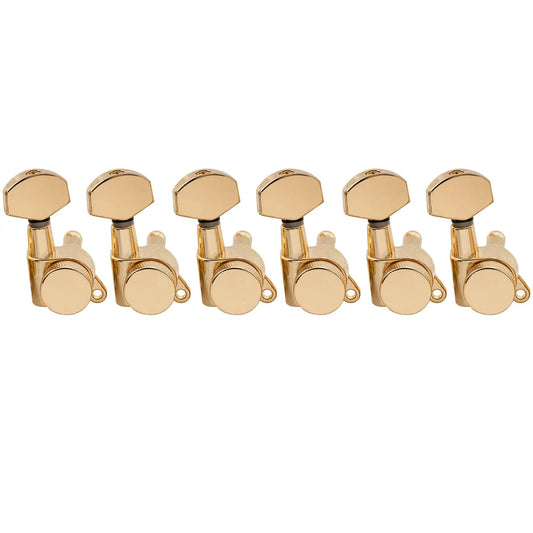 Musiclily Pro R15J-12 6 in Line Guitar Locking Tuners Tuning Pegs Keys Machine Heads Set for Strat Tele Style Guitar