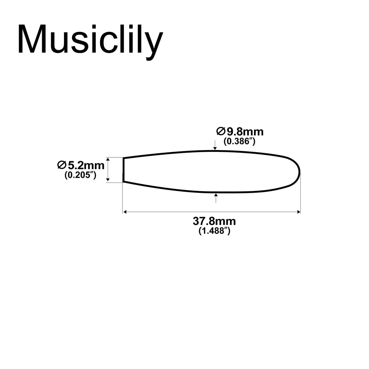 Musiclily Pro Plastic Guitar Tremolo Arm Tips Whammy Bar Knobs for USA/Mexico Strat Style Guitar, Set of 2