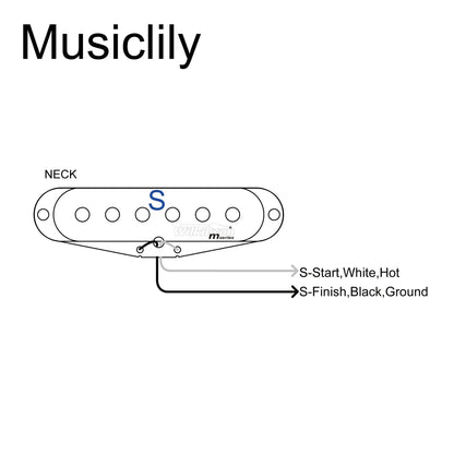 Wilkinson M Series LOW GAUSS Vintage Tone Ceramic Single Coil Pickup for Strat Style Guitar Neck