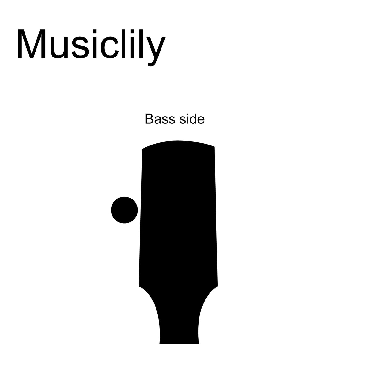 Wilkinson Single 19:1 Ratio E-Z-LOK Full Sealed Machine Head Bass Side Tuner Tuning Peg Key with Half Moon Button for Acoustic Electric Guitar