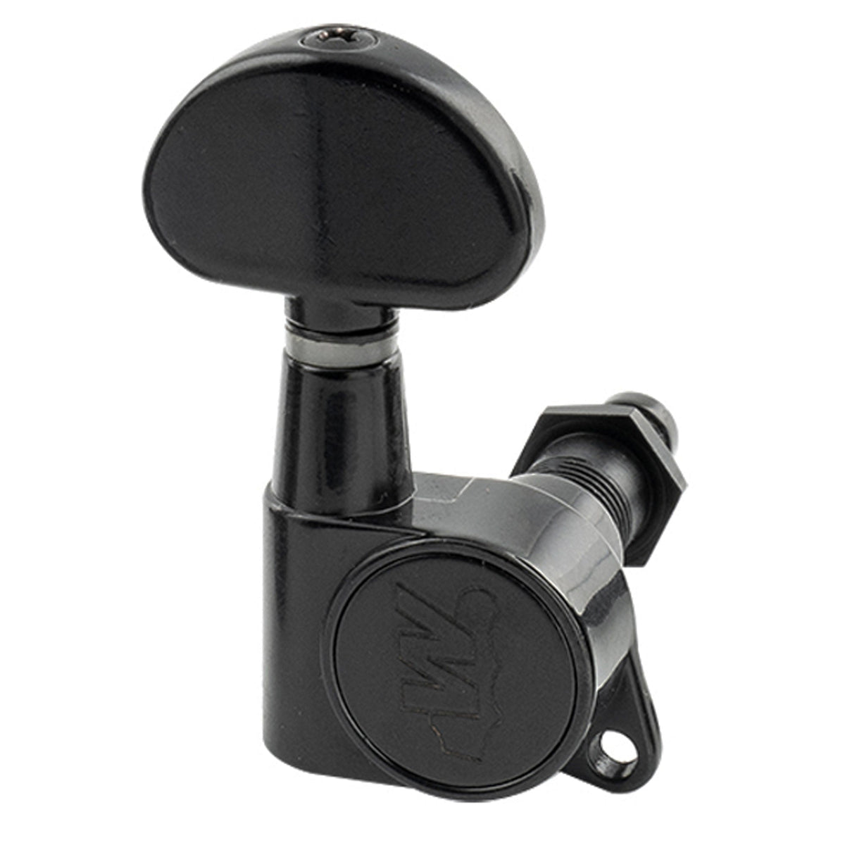 Wilkinson Single 19:1 Ratio E-Z-LOK Full Sealed Machine Head Bass Side Tuner Tuning Peg Key with Half Moon Button for Acoustic Electric Guitar