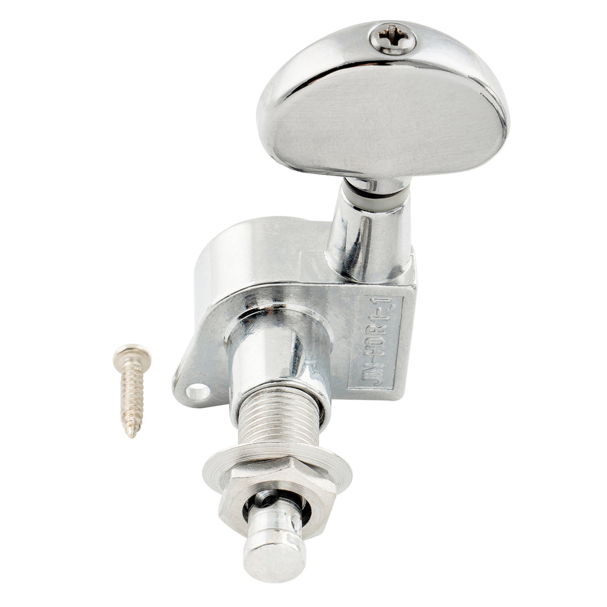Wilkinson Single 19:1 Ratio E-Z-LOK Full Sealed Machine Head Bass Side Tuner Tuning Peg Key with Half Moon Button for Acoustic Electric Guitar
