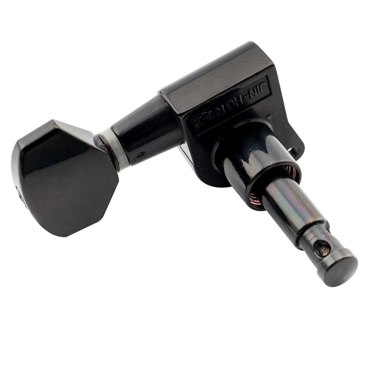 Wilkinson Single 19:1 Ratio E-Z-LOK Full Sealed Machine Head Bass Side Tuner Tuning Peg Key with Hex Button for Strat Tele Style Electric Guitar