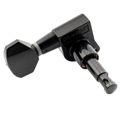 Wilkinson Single 19:1 Ratio E-Z-LOK Full Sealed Machine Head Bass Side Tuner Tuning Peg Key with Hex Button for Strat Tele Style Electric Guitar