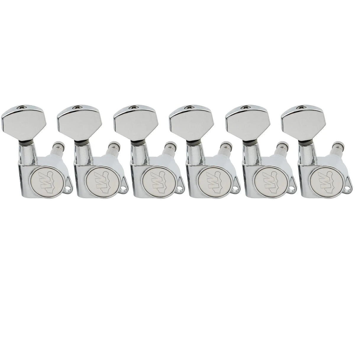 Wilkinson 6-in-line E-Z-LOK Guitar Tuners Machine Heads Tuning Keys Set for Fender Strat/Tele Style Electric Guitar
