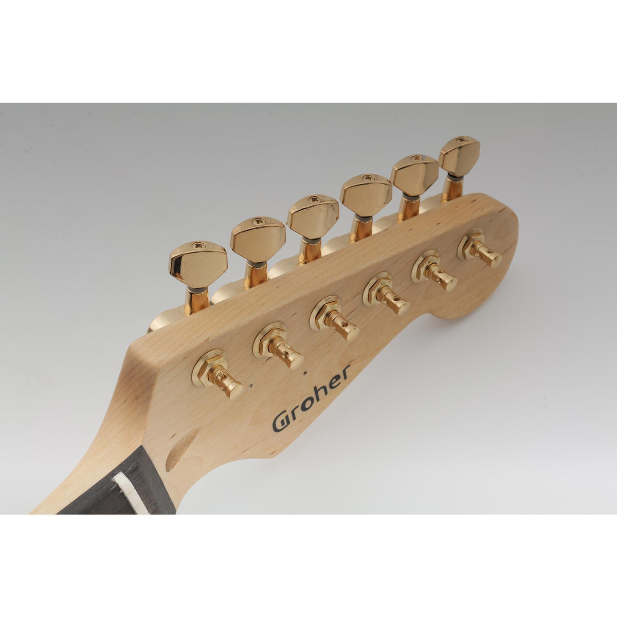 Wilkinson Single 19:1 Ratio E-Z-LOK Full Sealed Machine Head Bass Side Tuner Tuning Peg Key with Hex Button for Strat Tele Style Electric Guitar