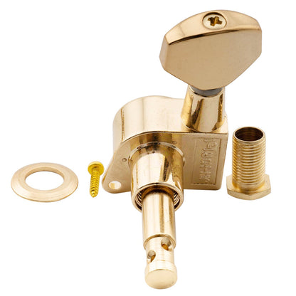Wilkinson Single 19:1 Ratio E-Z-LOK Full Sealed Machine Head Bass Side Tuner Tuning Peg Key with Hex Button for Strat Tele Style Electric Guitar