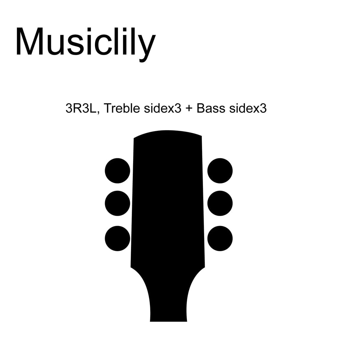 Wilkinson 3R3L 19:1 Ratio Full Sealed Machine Heads Tuners Tuning Pegs Keys with Half Moon Button Right Angle Screw for Acoustic Electric Guitar