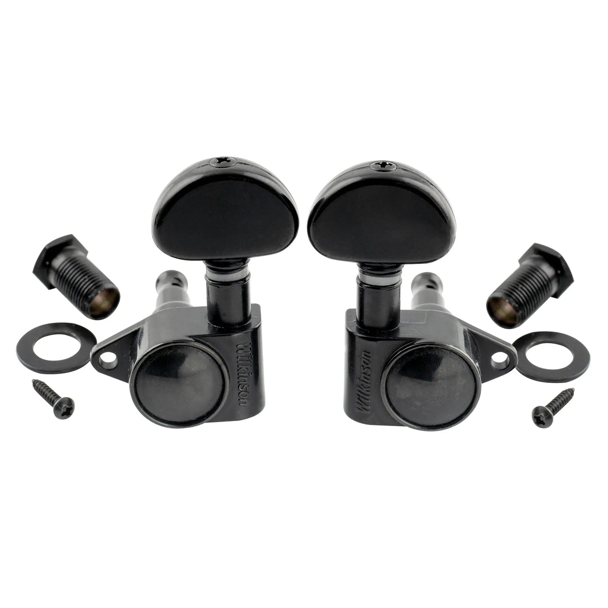 Wilkinson 3R3L 19:1 Ratio Full Sealed Machine Heads Tuners Tuning Pegs Keys with Half Moon Button Right Angle Screw for Acoustic Electric Guitar