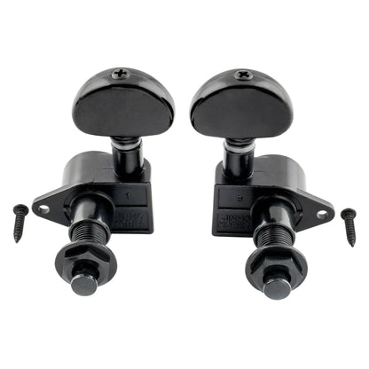 Wilkinson 3R3L 19:1 Ratio Full Sealed Machine Heads Tuners Tuning Pegs Keys with Half Moon Button Right Angle Screw for Acoustic Electric Guitar