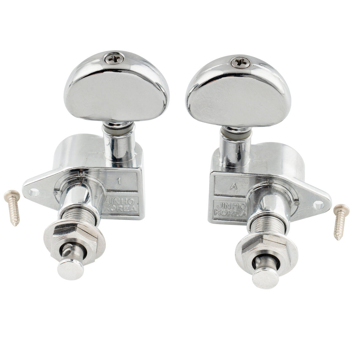 Wilkinson 3R3L 19:1 Ratio Full Sealed Machine Heads Tuners Tuning Pegs Keys with Half Moon Button Right Angle Screw for Acoustic Electric Guitar