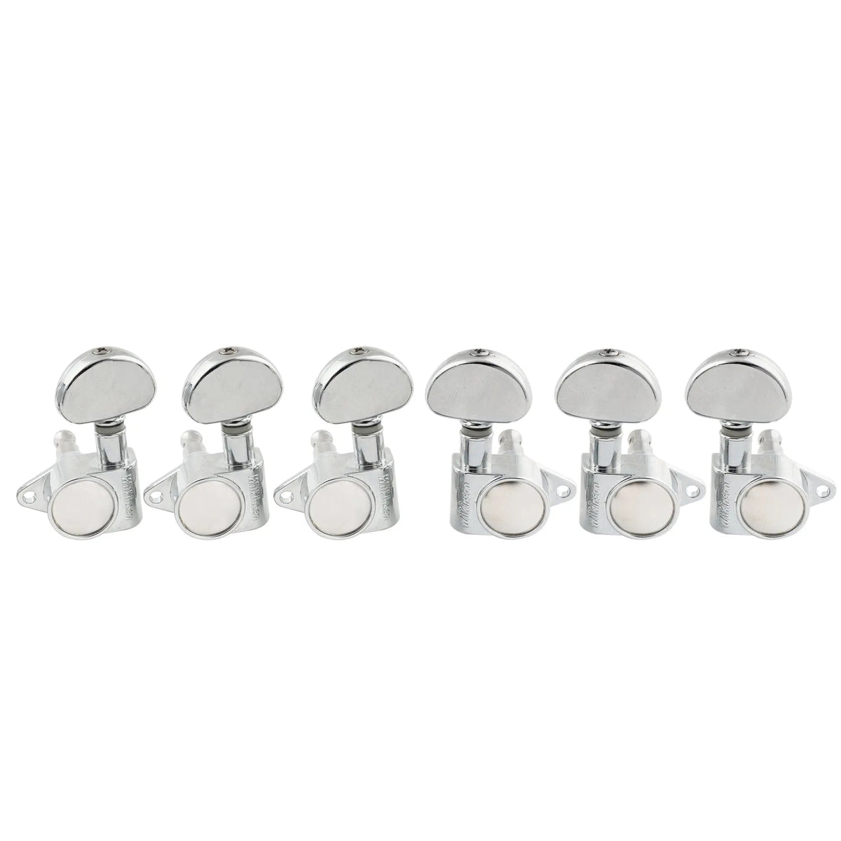Wilkinson 3R3L 19:1 Ratio Full Sealed Machine Heads Tuners Tuning Pegs Keys with Half Moon Button Right Angle Screw for Acoustic Electric Guitar