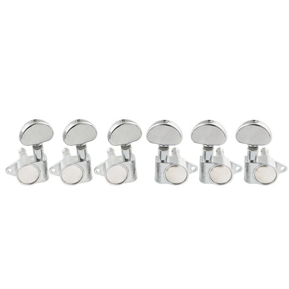 Wilkinson 3R3L 19:1 Ratio Full Sealed Machine Heads Tuners Tuning Pegs Keys with Half Moon Button Right Angle Screw for Acoustic Electric Guitar