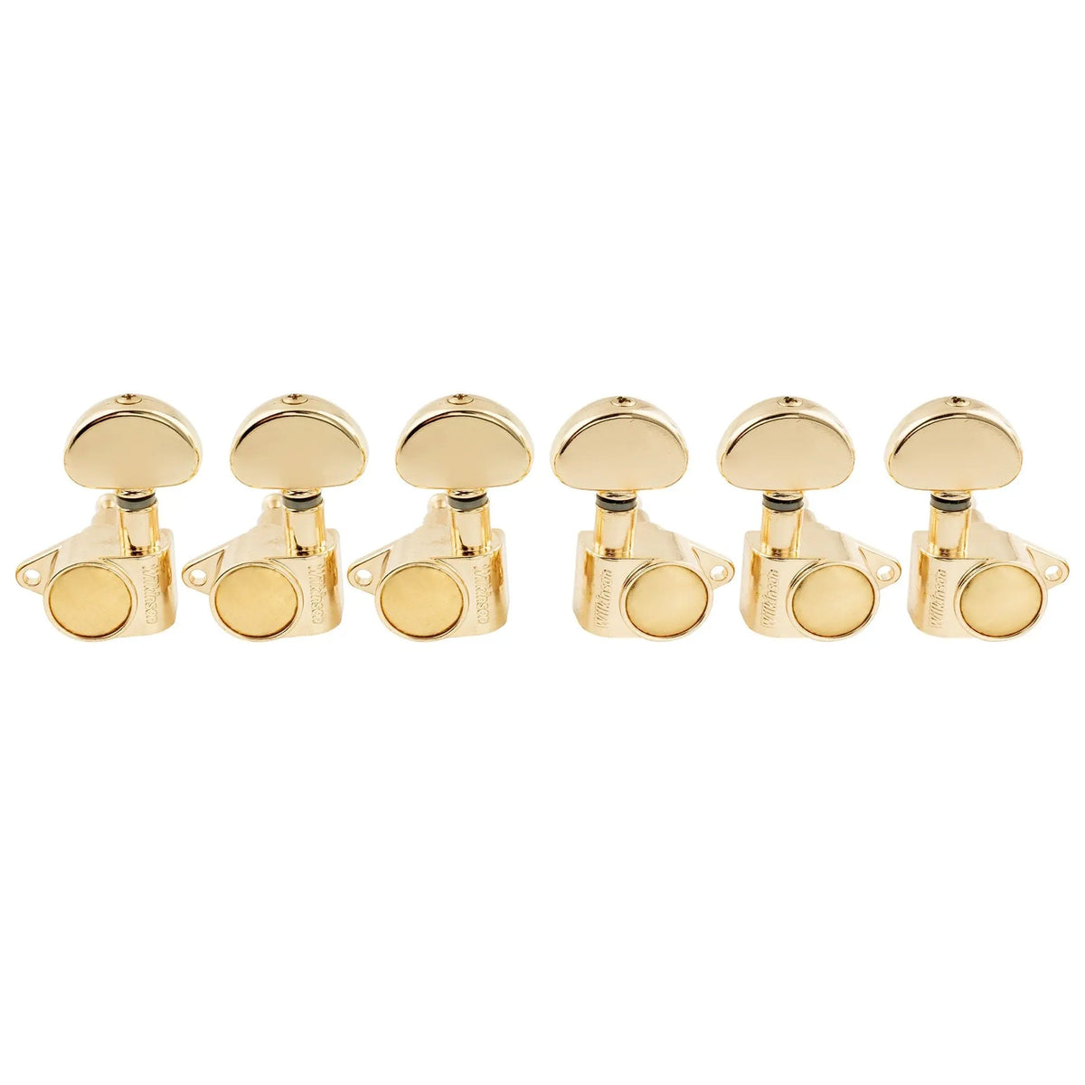 Wilkinson 3R3L 19:1 Ratio Full Sealed Machine Heads Tuners Tuning Pegs Keys with Half Moon Button Right Angle Screw for Acoustic Electric Guitar