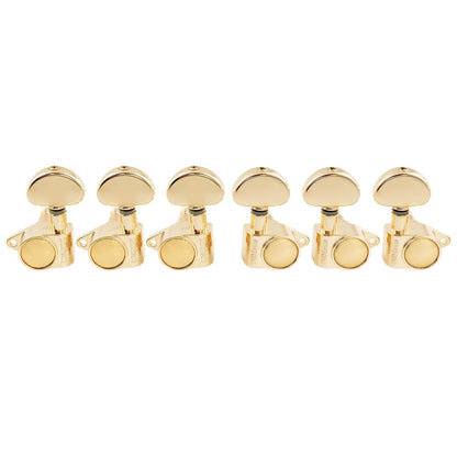 Wilkinson 3R3L 19:1 Ratio Full Sealed Machine Heads Tuners Tuning Pegs Keys with Half Moon Button Right Angle Screw for Acoustic Electric Guitar
