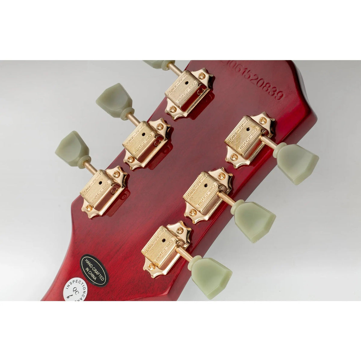 Wilkinson 3R3L 15:1 Ratio Semi Closed Deluxe Vintage Style Machine Heads Tuners Tuning Pegs Keys with Keystone Button for Acoustic Electric Guitar