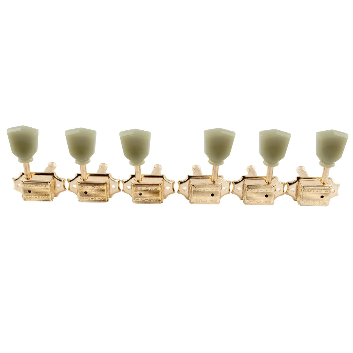 Wilkinson 3R3L 15:1 Ratio Semi Closed Deluxe Vintage Style Machine Heads Tuners Tuning Pegs Keys with Keystone Button for Acoustic Electric Guitar