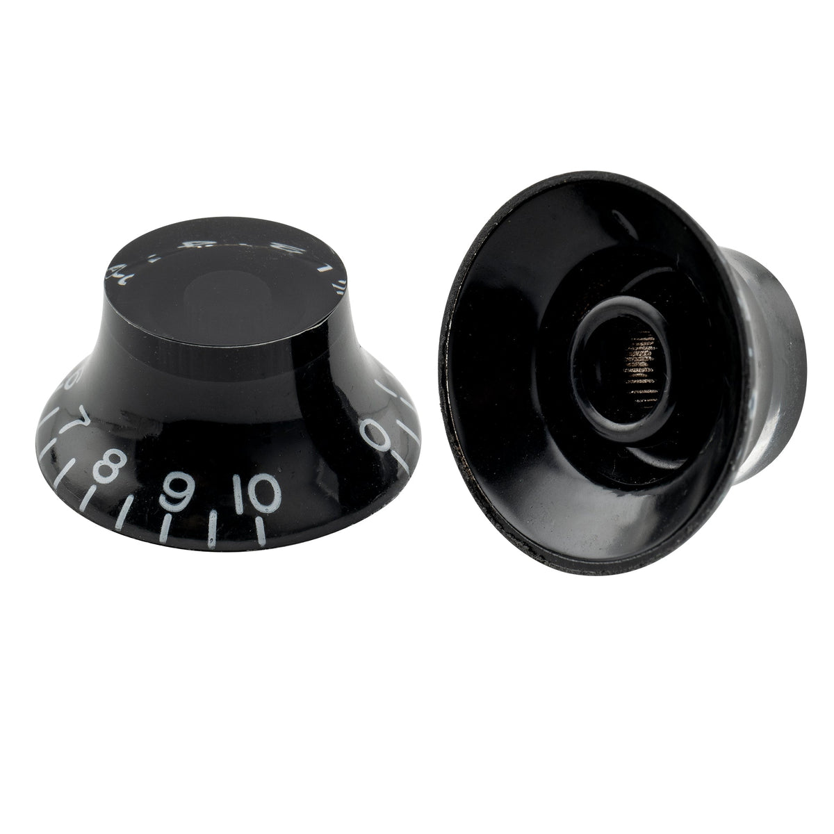 Musiclily Pro Inch Size Fine 24-Spline Top Hat Bell Knobs Tone Volume Control Knobs for USA LP SG Style Electric Guitar, Set of 4