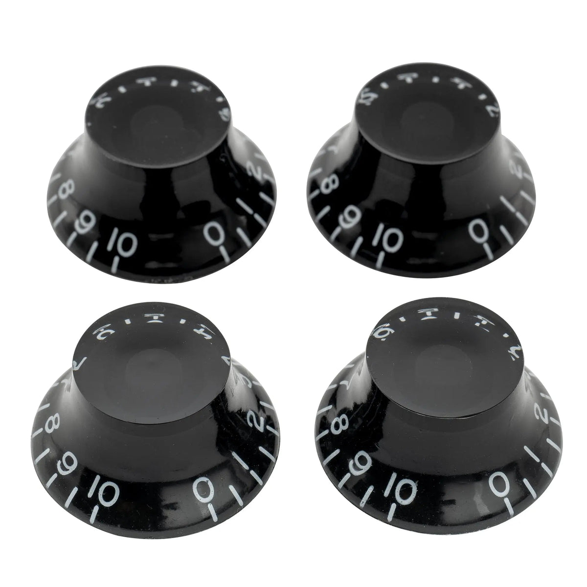Musiclily Pro Inch Size Fine 24-Spline Top Hat Bell Knobs Tone Volume Control Knobs for USA LP SG Style Electric Guitar, Set of 4