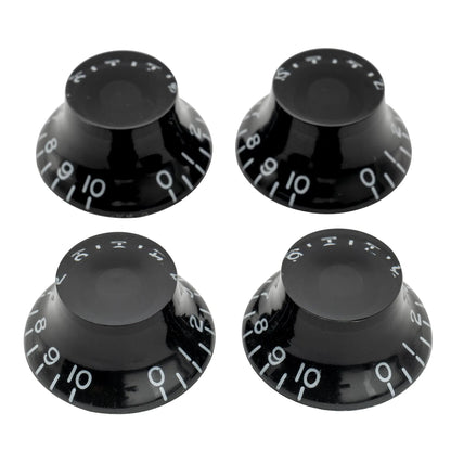 Musiclily Pro Inch Size Fine 24-Spline Top Hat Bell Knobs Tone Volume Control Knobs for USA LP SG Style Electric Guitar, Set of 4