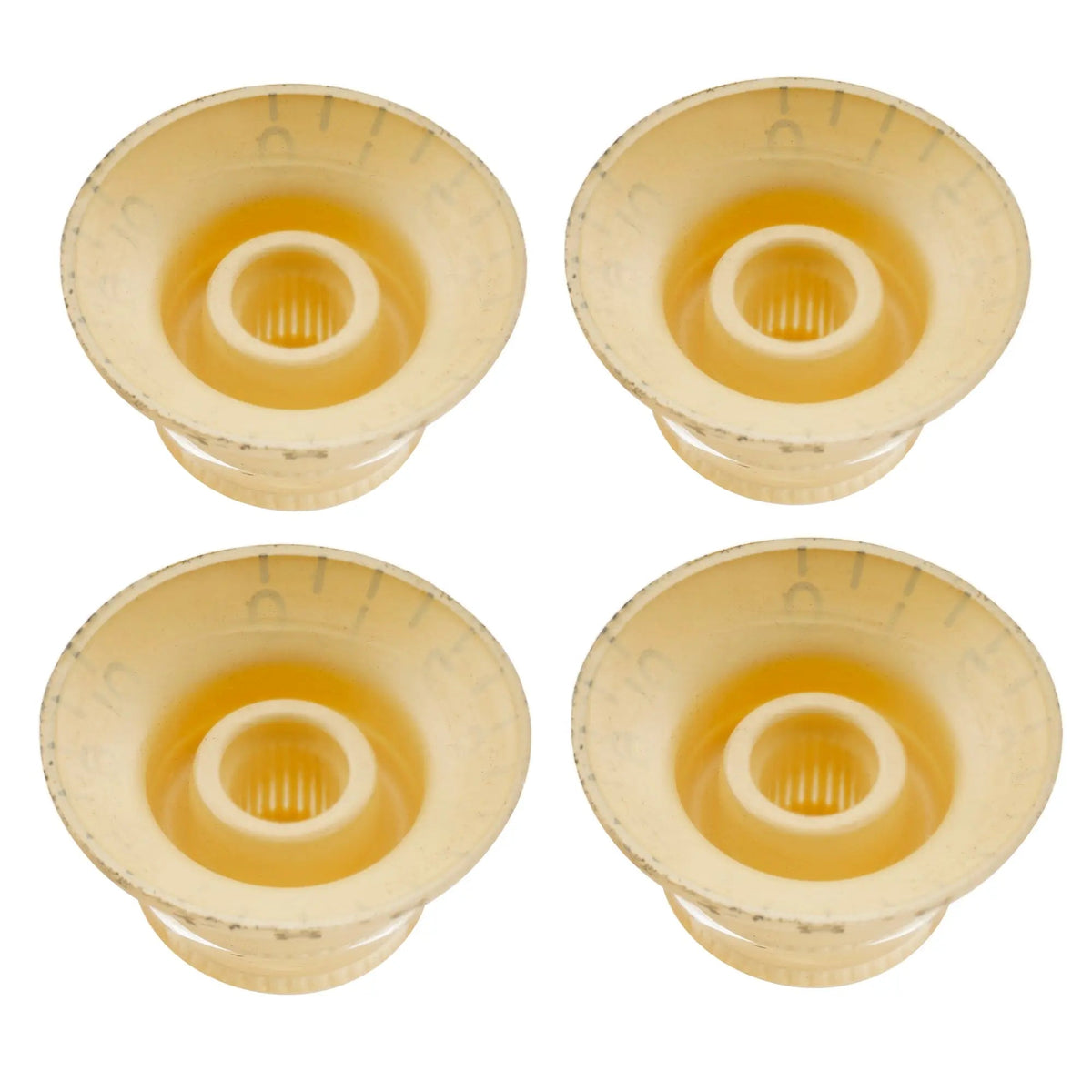 Musiclily Pro Inch Size Fine 24-Spline Top Hat Bell Knobs Tone Volume Control Knobs for USA LP SG Style Electric Guitar, Set of 4