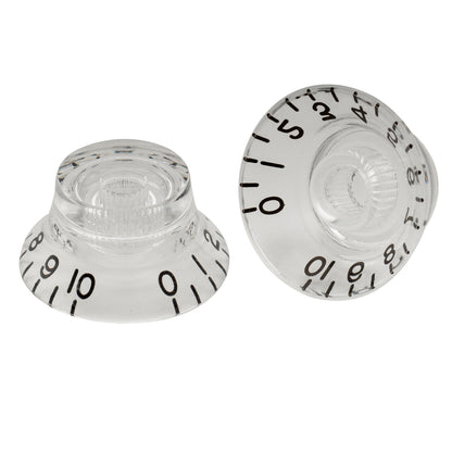 Musiclily Pro Inch Size Fine 24-Spline Top Hat Bell Knobs Tone Volume Control Knobs for USA LP SG Style Electric Guitar, Set of 4