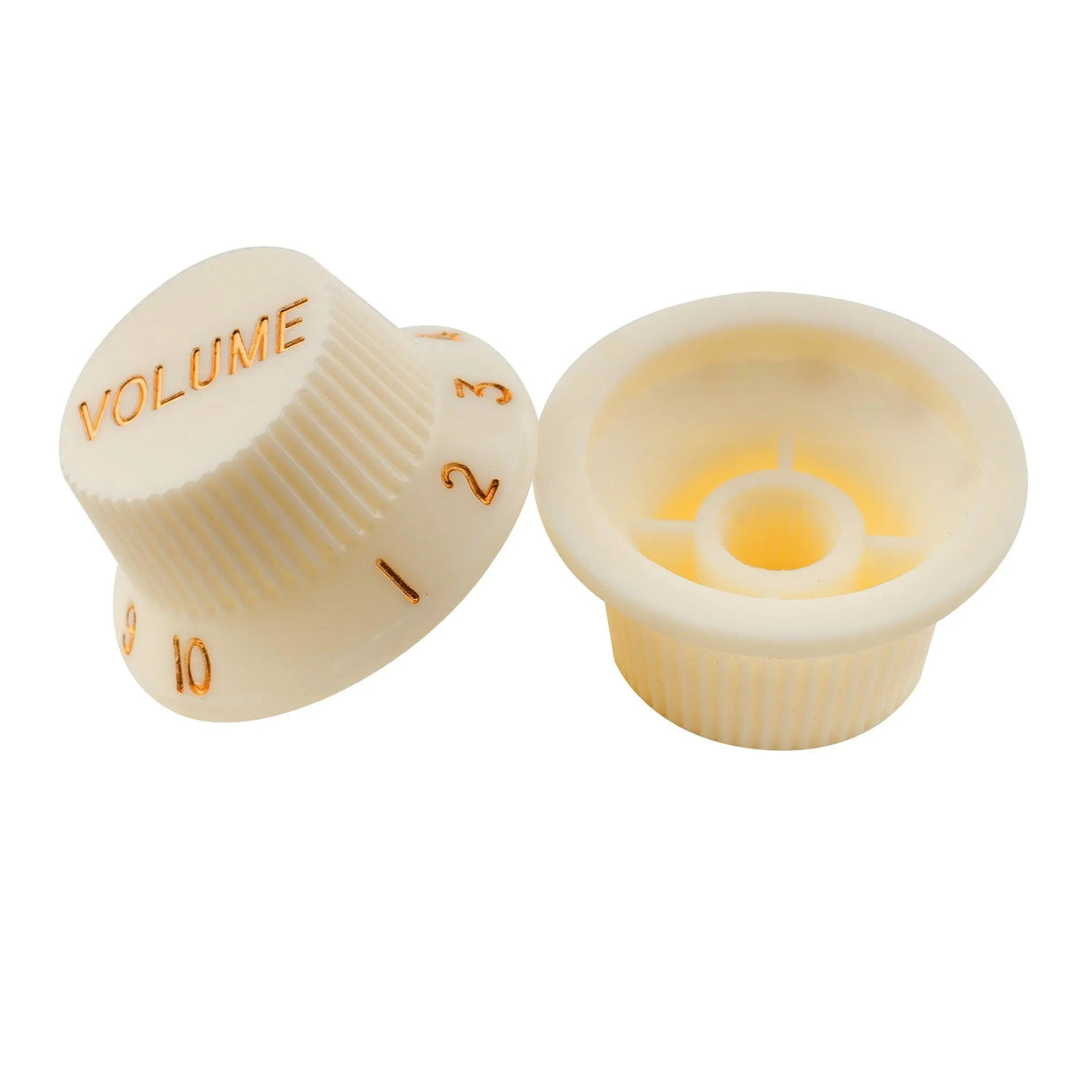 Musiclily Pro Inch Size Fine 24 Splines Guitar Tone Volume Control Knobs for USA Made Strat Style Electric Guitar, Set of 2T1V