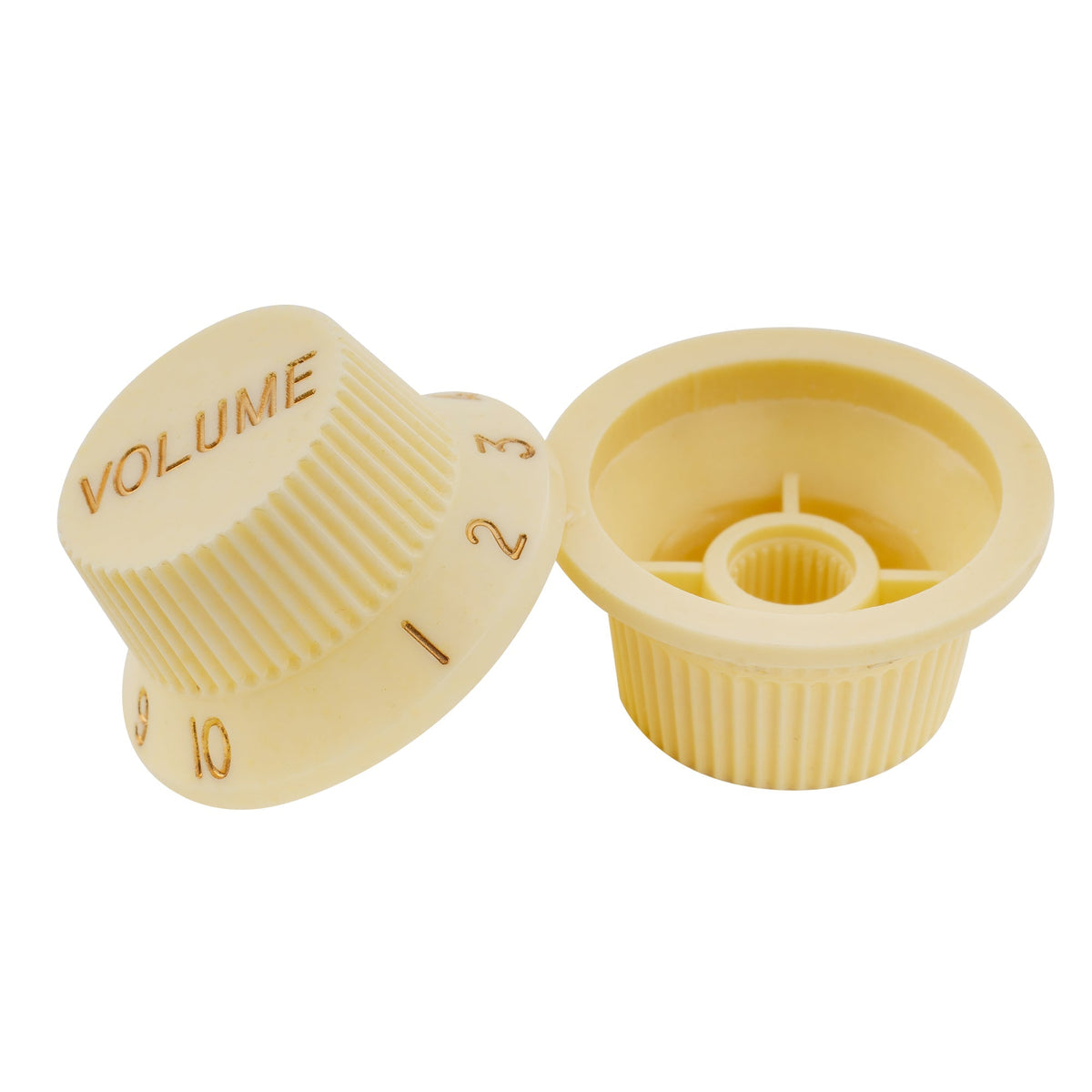 Musiclily Pro Inch Size Fine 24 Splines Guitar Tone Volume Control Knobs for USA Made Strat Style Electric Guitar, Set of 2T1V
