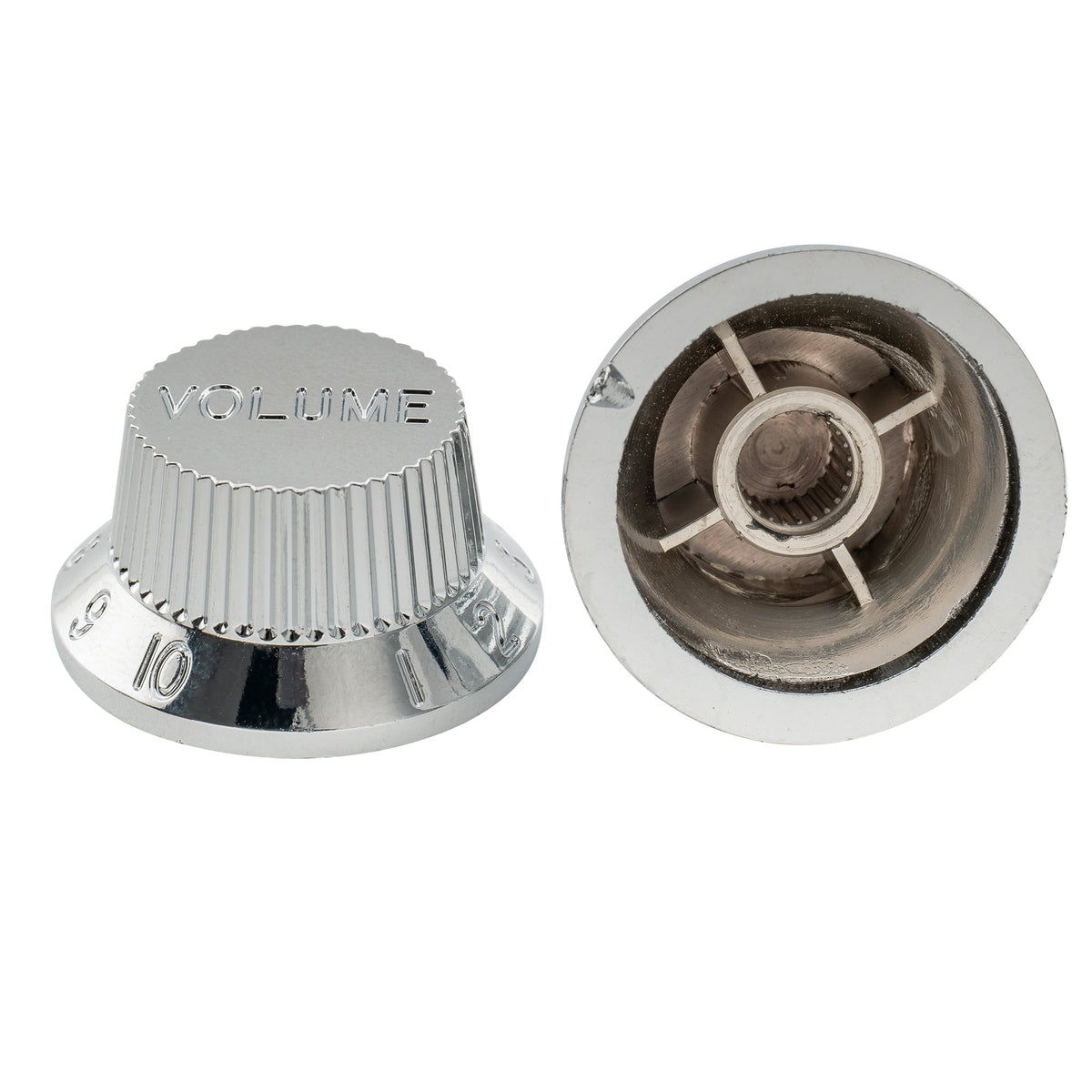Musiclily Pro Inch Size Fine 24 Splines Guitar Tone Volume Control Knobs for USA Made Strat Style Electric Guitar, Set of 2T1V