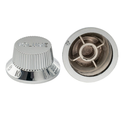 Musiclily Pro Inch Size Fine 24 Splines Guitar Tone Volume Control Knobs for USA Made Strat Style Electric Guitar, Set of 2T1V