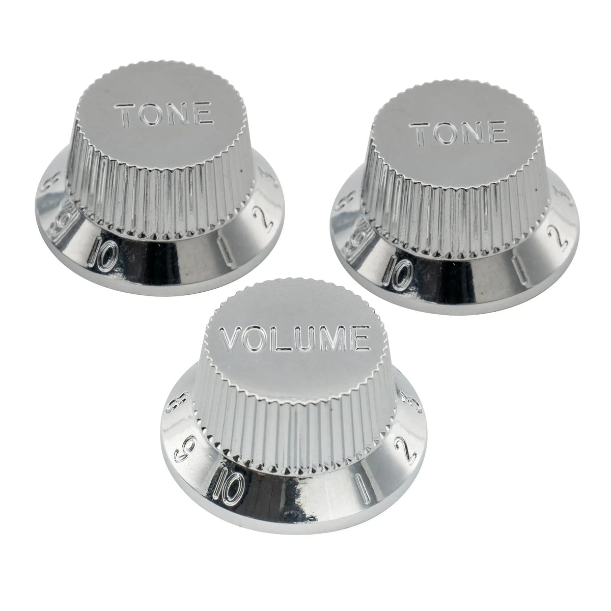 Musiclily Pro Inch Size Fine 24 Splines Guitar Tone Volume Control Knobs for USA Made Strat Style Electric Guitar, Set of 2T1V