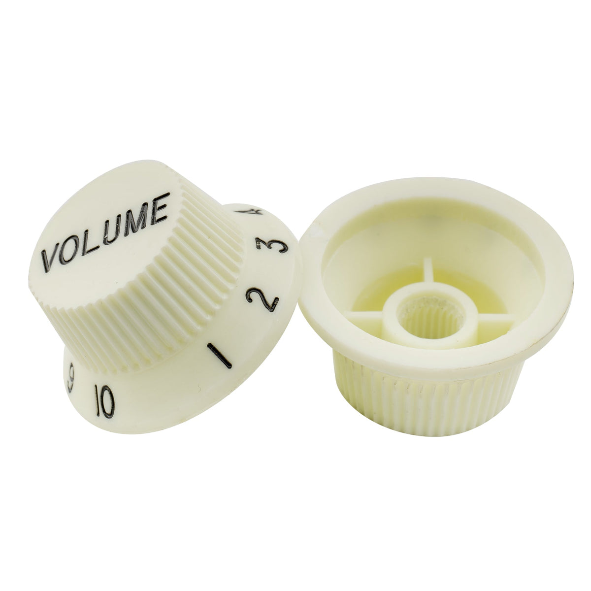 Musiclily Pro Inch Size Fine 24 Splines Guitar Tone Volume Control Knobs for USA Made Strat Style Electric Guitar, Set of 2T1V