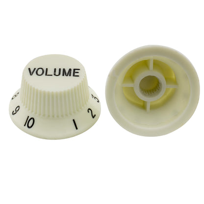 Musiclily Pro Inch Size Fine 24 Splines Guitar Tone Volume Control Knobs for USA Made Strat Style Electric Guitar, Set of 2T1V
