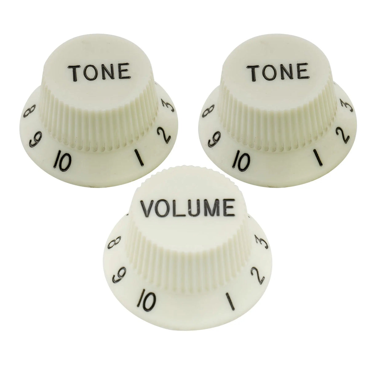 Musiclily Pro Inch Size Fine 24 Splines Guitar Tone Volume Control Knobs for USA Made Strat Style Electric Guitar, Set of 2T1V