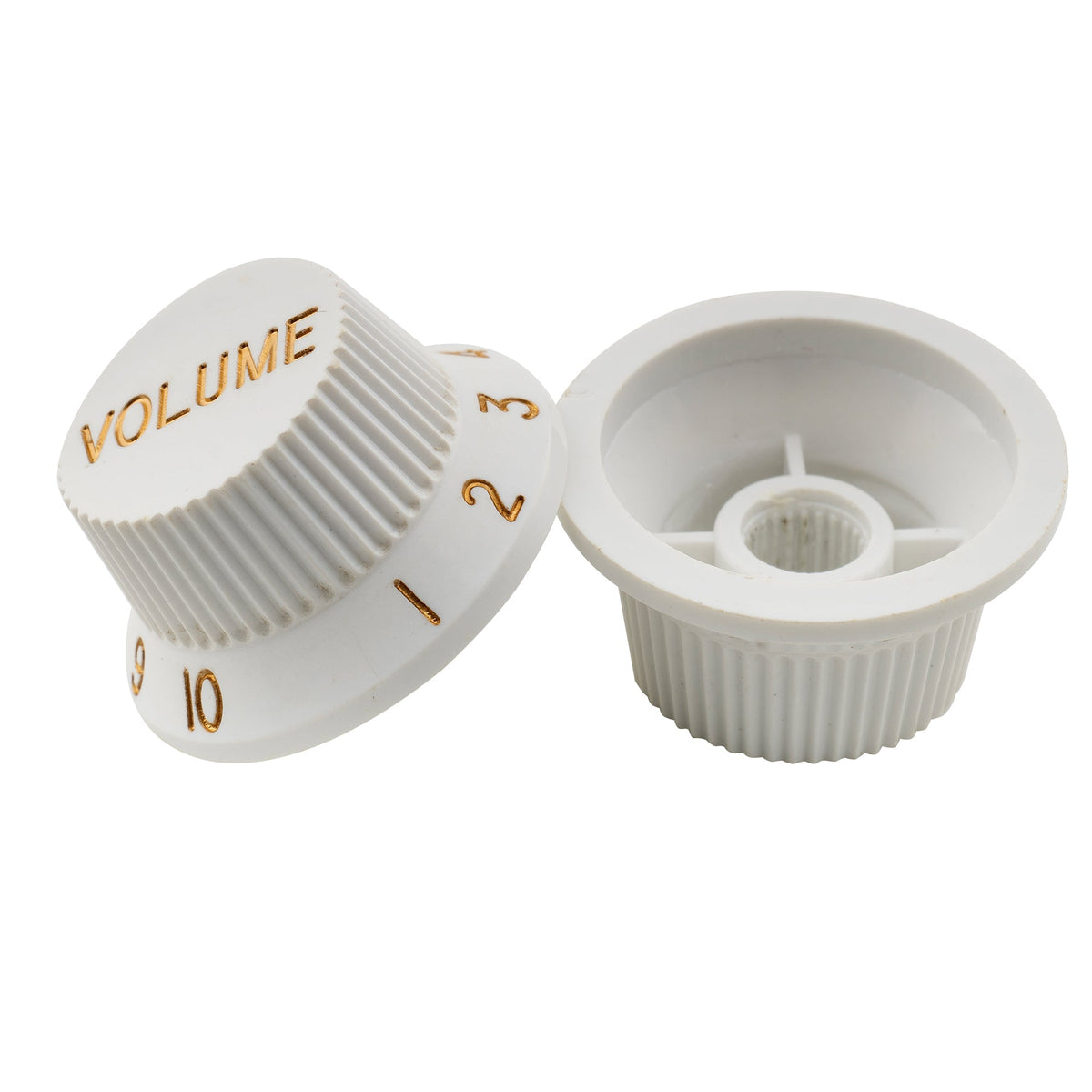 Musiclily Pro Inch Size Fine 24 Splines Guitar Tone Volume Control Knobs for USA Made Strat Style Electric Guitar, Set of 2T1V