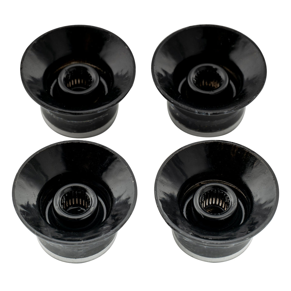 Musiclily Pro Inch Size Fine 24-Spline Top Hat Bell Knobs Tone Volume Control Knobs for USA LP SG Style Electric Guitar, Set of 2T2V