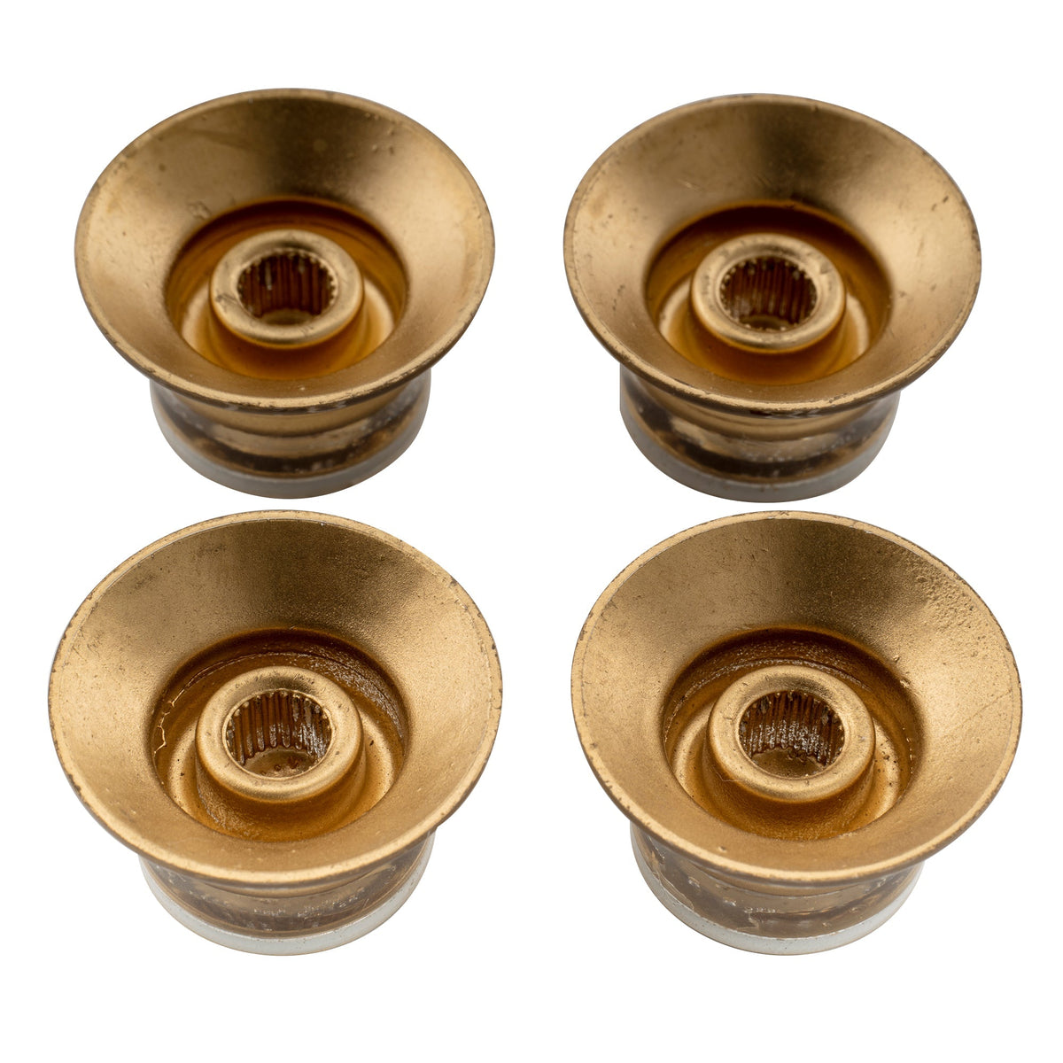 Musiclily Pro Inch Size Fine 24-Spline Top Hat Bell Knobs Tone Volume Control Knobs for USA LP SG Style Electric Guitar, Set of 2T2V