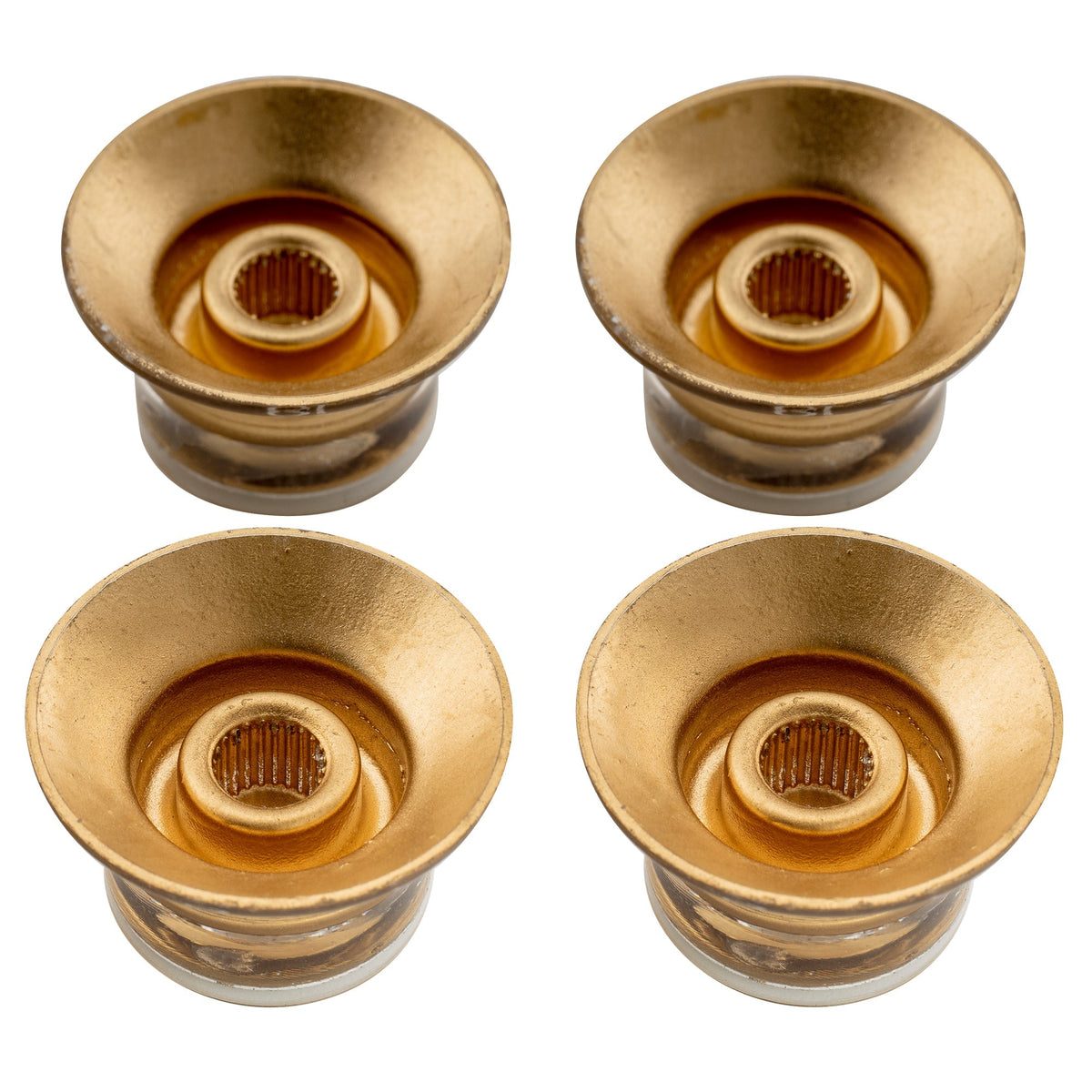 Musiclily Pro Inch Size Fine 24-Spline Top Hat Bell Knobs Tone Volume Control Knobs for USA LP SG Style Electric Guitar, Set of 2T2V