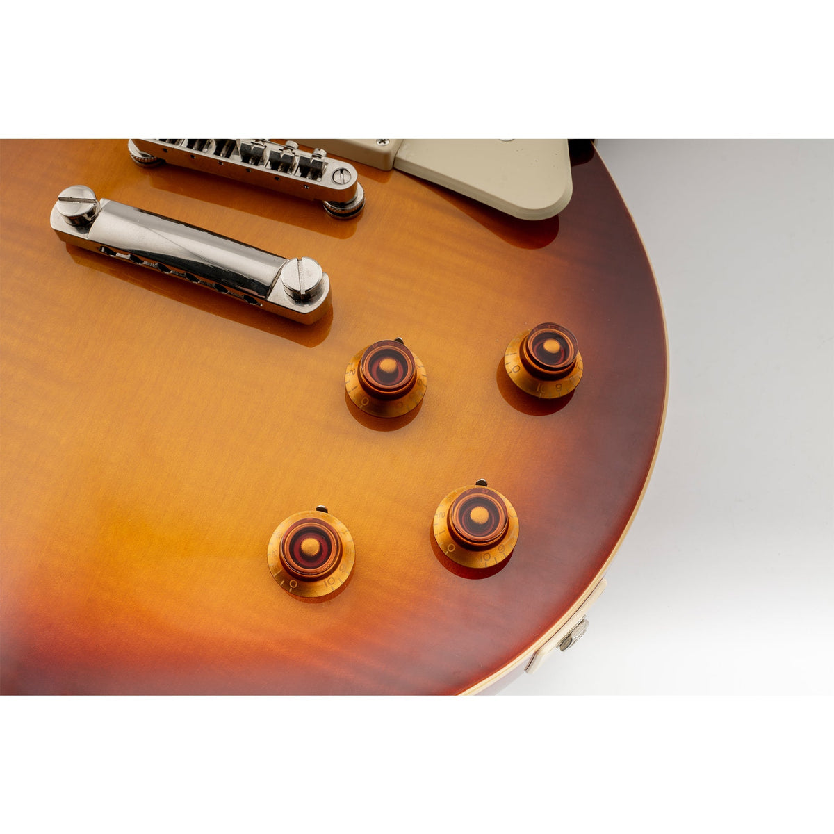 Musiclily Pro Left Handed Inch Size Fine 24-Spline Top Hat Bell Knobs Tone Volume Control Knobs for USA LP SG Style Electric Guitar, Set of 4
