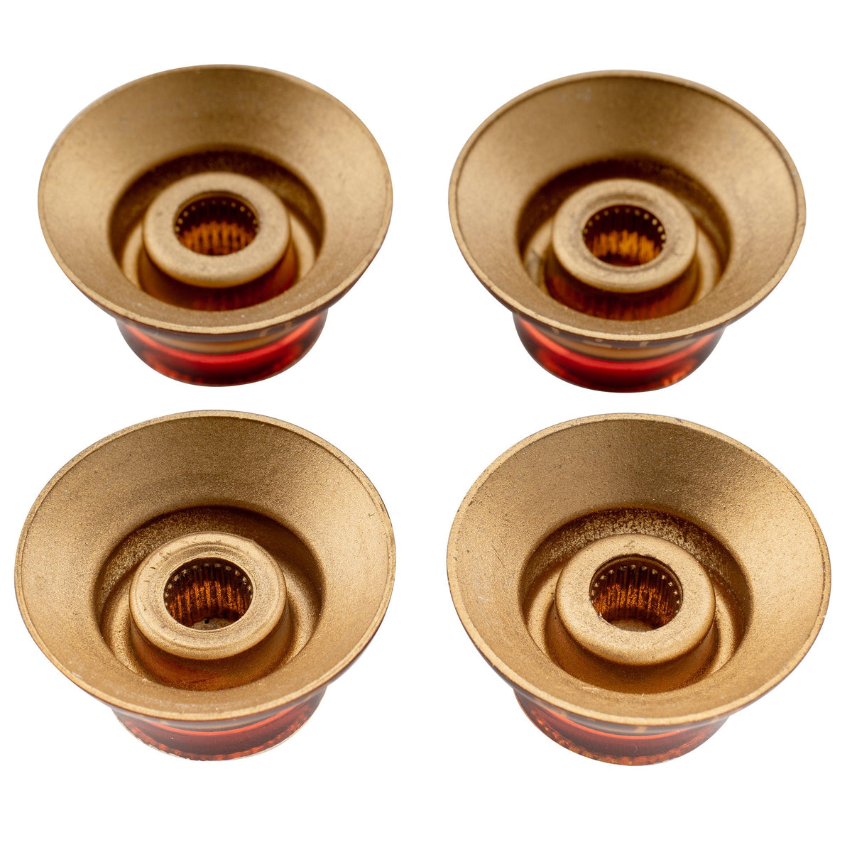 Musiclily Pro Left Handed Inch Size Fine 24-Spline Top Hat Bell Knobs Tone Volume Control Knobs for USA LP SG Style Electric Guitar, Set of 4