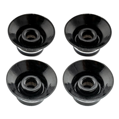 Musiclily Pro Left Handed Inch Size Fine 24-Spline Top Hat Bell Knobs Tone Volume Control Knobs for USA LP SG Style Electric Guitar, Set of 4